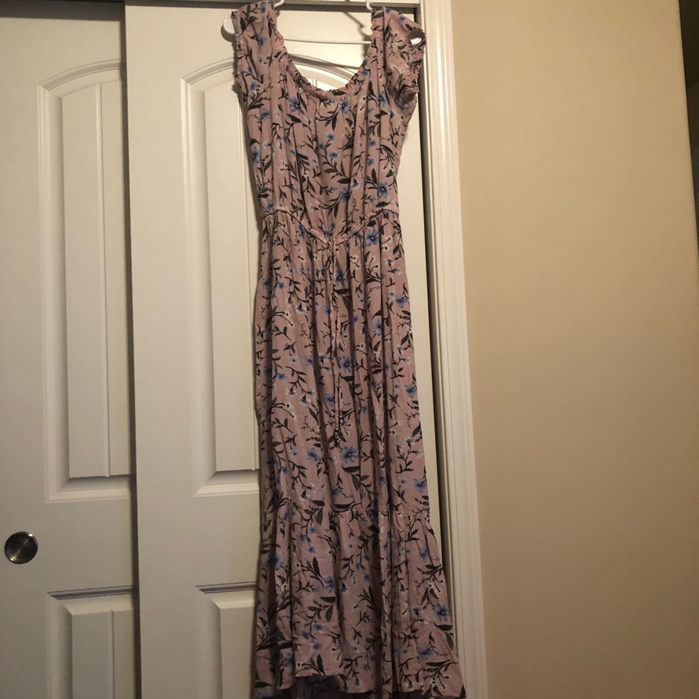 American Eagle off the shoulder maxi dress